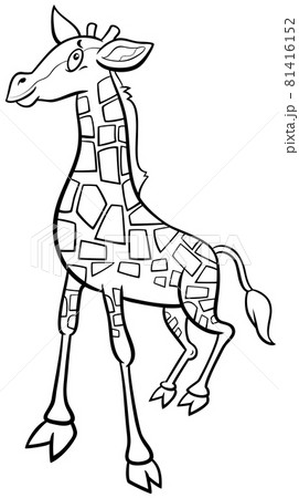 cartoon baby giraffe character coloring book page cartoon baby giraffe character coloring book page 81416152