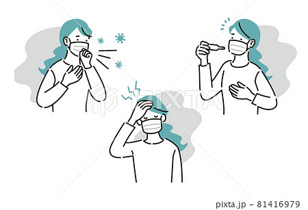 人物 体調不良の女性 人物 体調不良の女性 81416979