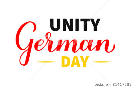 German Unity Day typography poster. National holiday in Germany on October 3. Vector template for banner, flyer, greeting card 81417585