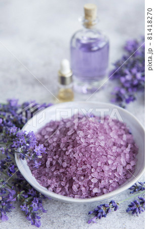 Natural herb cosmetic with lavender flowers Natural herb cosmetic with lavender flowers 81418270