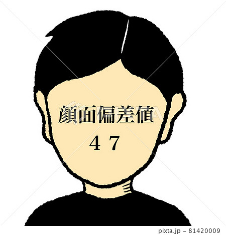 顔面偏差値のイラスト素材