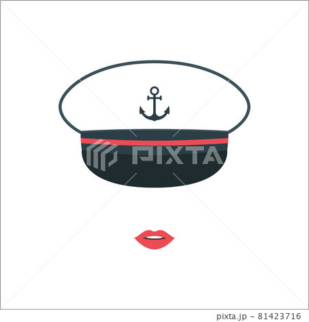 Portrait of a captain's girl in a cap.  81423716