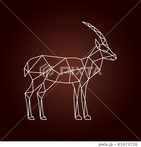 Polygonal illustration of a gazelle. 81423726