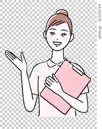 Young nurse with medical record Young nurse with medical record 81424734