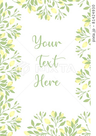 Lemon tree background vertical template with the place for text 81424930