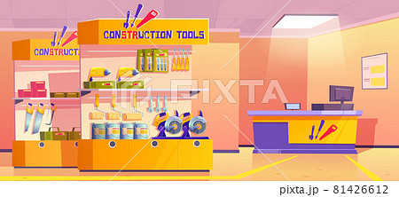 Construction tools store, hardware shop interior Construction tools store, hardware shop interior 81426612