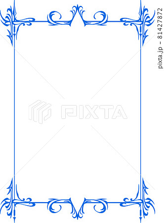 フレーム レトロでファンタジックな飾り枠のイラスト素材