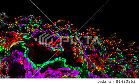 背景素材 カラフルなブロック のイラスト素材