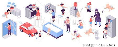 Children Safety Icon Set 81432873