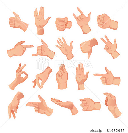 Human Hand Gestures Collection 81432955