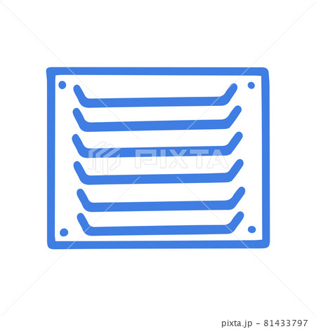 Ventilation grill line vector doodle simple icon Ventilation grill line vector doodle simple icon 81433797