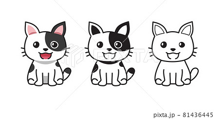 Set Of Vector Character Cartoon Catのイラスト素材