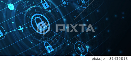Cyber security and information or network protection. Future technology web services for business and internet project 81436818