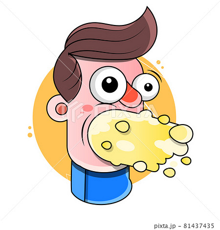 Drunk man, drunk look, funny face.Vector print of a T-shirt Drunk man, drunk look, funny face.Vector print of a T-shirt 81437435
