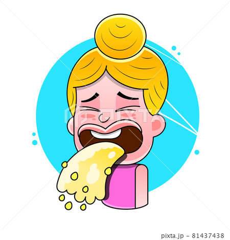 Drunk women, drunk look, funny face.Vector print of a T-shirt 81437438