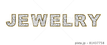 Sign Jewelry Store. Elite Golden Font. Luxury Alphabet Letters and Numbers Sign Jewelry Store. Elite Golden Font. Luxury Alphabet Letters and Numbers 81437758