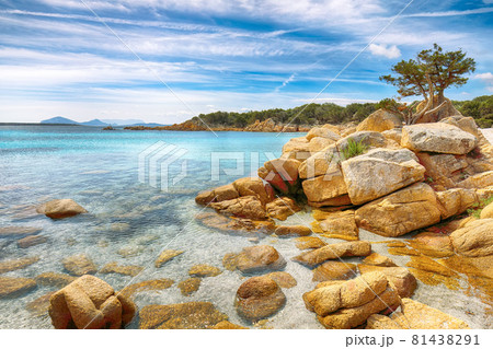 Astonishing view of Capriccioli beach in Costa Smeralda. Astonishing view of Capriccioli beach in Costa Smeralda. 81438291