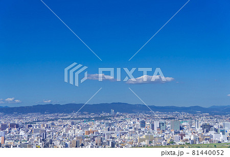 大阪風景 淀川区 豊中市方面 青空 大阪風景 淀川区 豊中市方面 青空 81440052