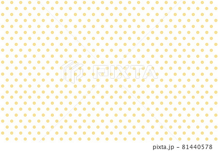 黄色の水玉模様の背景イラスト。黄色のドット柄。 81440578