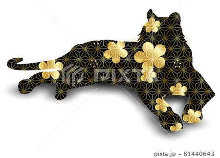 寅 年賀状 和柄 アイコン 寅 年賀状 和柄 アイコン 81440643