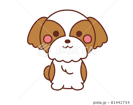 いぬ シーズーのイラスト素材