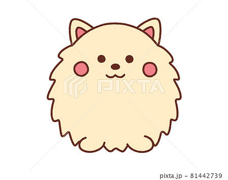 いぬ ポメラニアン 2のイラスト素材