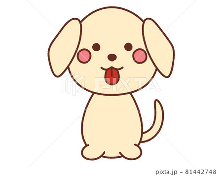 いぬ ラブラドールレトリバーのイラスト素材