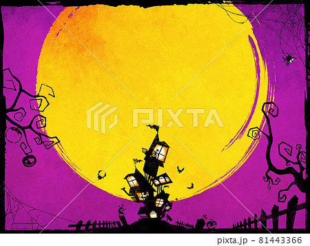 紫色のハロウィン背景 紫色のハロウィン背景 81443366