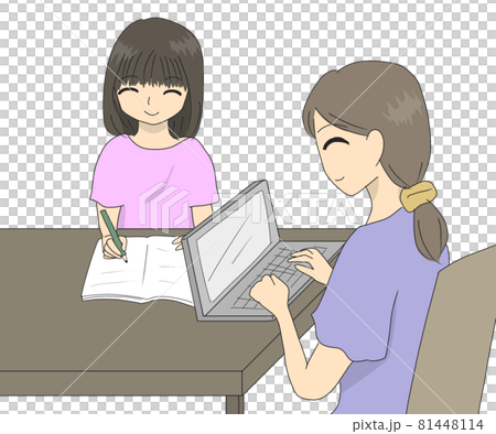 親子でリモートワーク 81448114