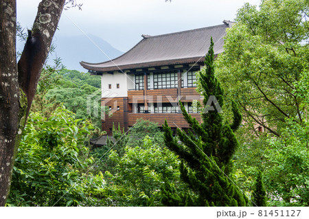 NEW TAIPEI CITY, TAIWAN - JANUARY 27, 2012:  Guan Dao Guan Ying Buddhist Temple in New Taipei City. 81451127