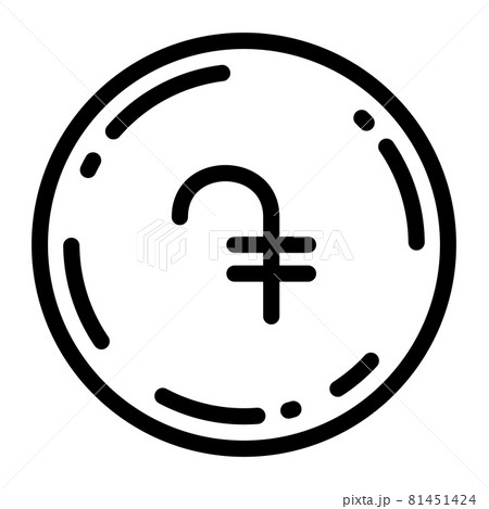 アルメニア・ドラム　硬貨　アイコン　ベクターイラスト 81451424