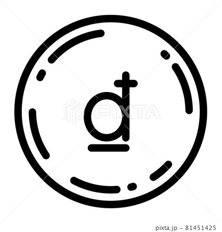 ベトナム・ドン　硬貨　アイコン　ベクターイラスト 81451425