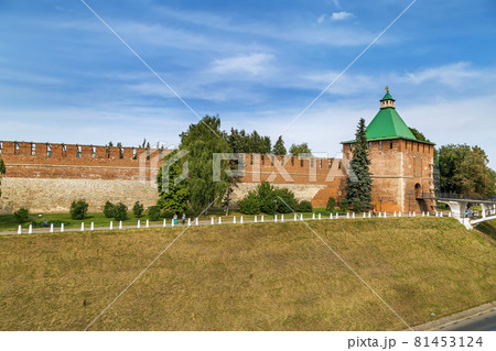 Wall  of Nizhny Novgorod Kremlin, Russia 81453124