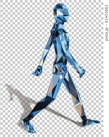 行走的鑽石人 C 矢量摳圖 行走的鑽石人 C 矢量摳圖 81453661