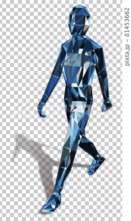 Walking diamond person A vector cutout Walking diamond person A vector cutout 81453662