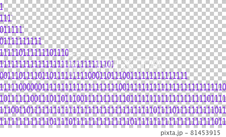 無数に並んだ0と1の数字の列 81453915