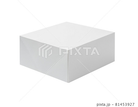 White cardboard box isolated on white background. 81453927