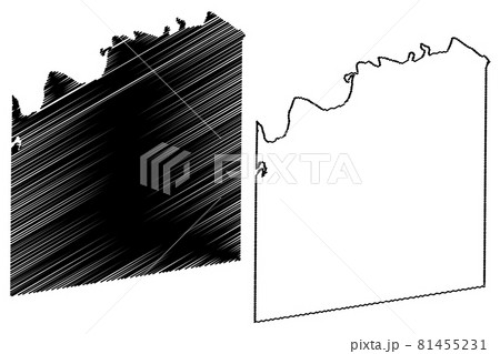 Fannin County, Texas (Counties in Texas, United States of America,USA, U.S., US) map vector illustration, scribble sketch Fannin map 81455231
