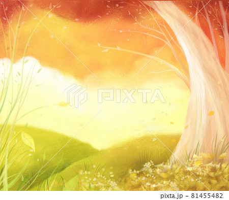 背景 秋 花のイラスト素材