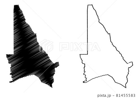 Kouffo Department (Departments of Benin, Republic of Benin, Dahomey) map vector illustration, scribble sketch Kouffo map 81455583