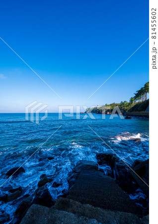 荒磯ふれあい公園周辺から、荒磯遊歩道、東尋坊、東尋坊タワーを望む(2021年8月末撮影) 荒磯ふれあい公園周辺から、荒磯遊歩道、東尋坊、東尋坊タワーを望む(2021年8月末撮影) 81455602