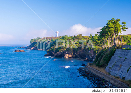 荒磯ふれあい公園周辺から、荒磯遊歩道、東尋坊、東尋坊タワーを望む(2021年8月末撮影) 荒磯ふれあい公園周辺から、荒磯遊歩道、東尋坊、東尋坊タワーを望む(2021年8月末撮影) 81455614