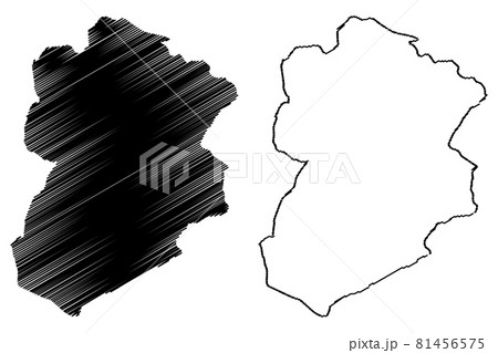 Kasserine Governorate (Governorates of Tunisia, Republic of Tunisia) map vector illustration, scribble sketch Kasserine map 81456575