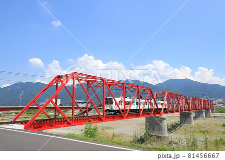 千曲川橋梁を渡る上田電鉄別所線 81456667