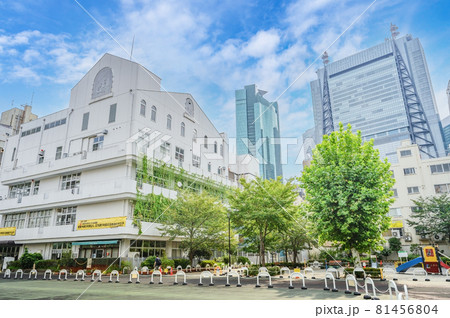都市風景　港区立生涯学習センターと桜田公園　東京都港区 81456804