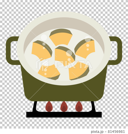 かぼちゃを茹でるイラスト 81456981