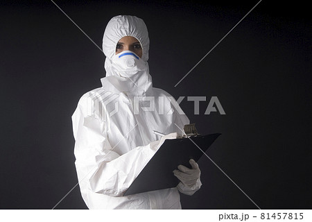 medical woman equipated for virus or nuclear alarm medical woman equipated for virus or nuclear alarm 81457815