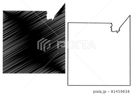 Medina County, Texas (Counties in Texas, United States of America,USA, U.S., US) map vector illustration, scribble sketch Medina map 81459638