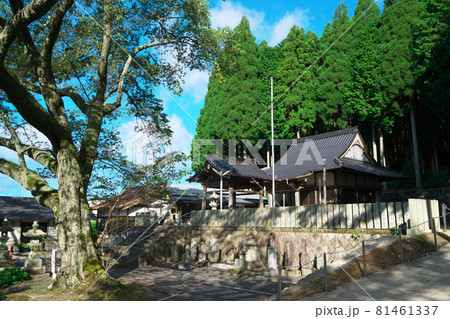 晩夏の道仙寺護摩堂の風景 岡山県美作市 晩夏の道仙寺護摩堂の風景 岡山県美作市 81461337