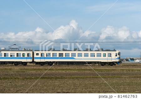 北陸本線　美川ー加賀笠間　JR西日本　475系　A02編成　③　クモハ475-40（金沢）　山側 81462763